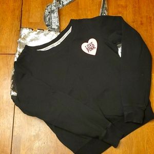 Victoria Secret black pink sweatshirt